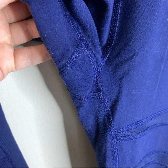Lululemon Blue Mesh Panel Wunder Under Leggings  6 - Picture 6 of 11